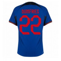 Echipament fotbal Olanda Denzel Dumfries #22 Tricou Deplasare Mondial 2022 maneca scurta